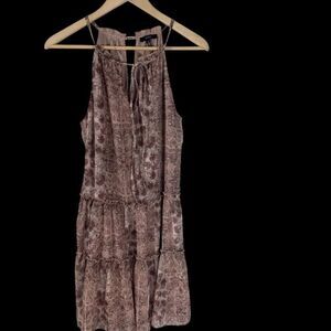 Anthropologie Drew Naomi Pink/Tan Women's Halter Neck Floral Dress Sz S‎